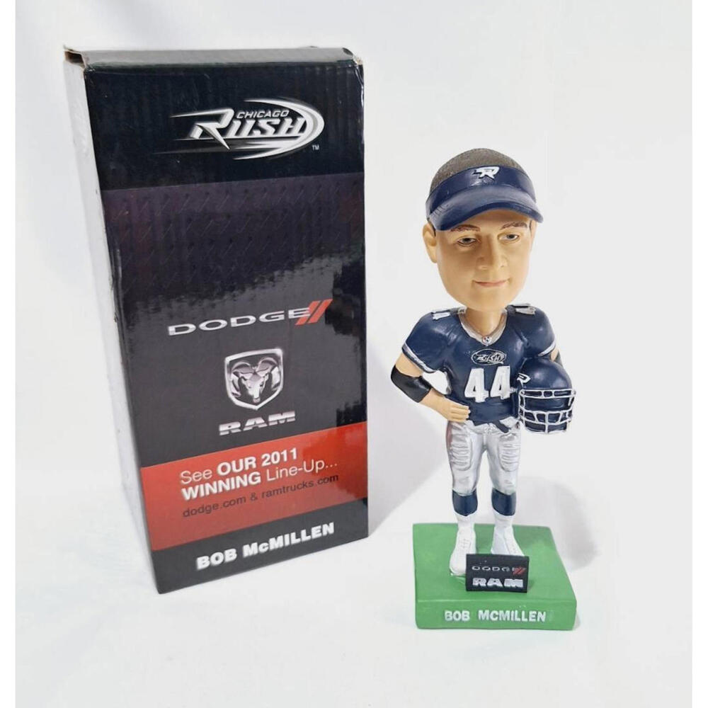 Bob McMillen Chicago Rush AFL SGA‎ Bobblehead 7" Figure Dodge Ram